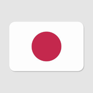 Patriotische Namensmarke mit japanischer Flagge Namensschild