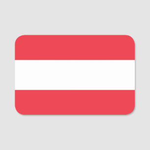 Patriotische Namensmarke mit österreichischer Flag Namensschild