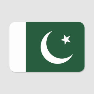 Patriotische Namensmarke mit pakistanischer Flagge Namensschild