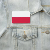 Patriotische Namensmarke mit polnischer Flagge Namensschild (Beispiel)