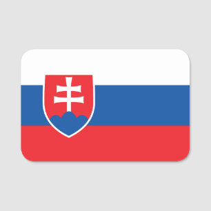 Patriotische Namensmarke mit slowakischer Flagge Namensschild