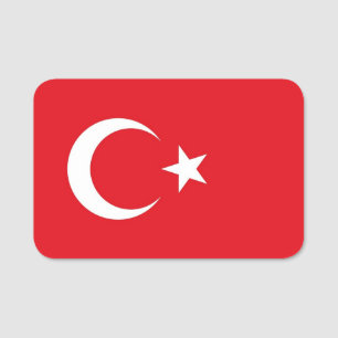 Patriotische Namensmarke mit türkischer Flagge Namensschild