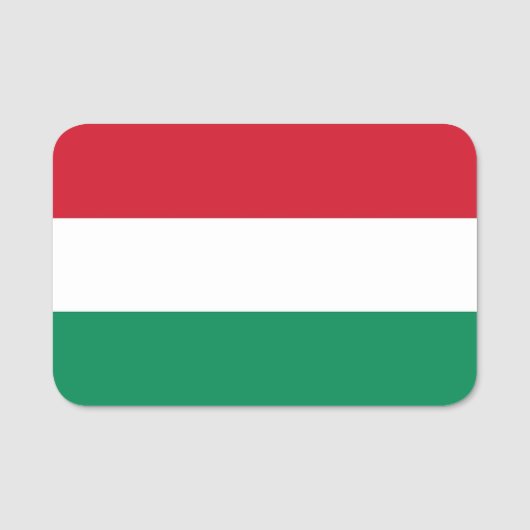 Patriotische Namensmarke mit ungarischer Flagge Namensschild (Vorderseite)