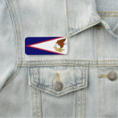 Patriotische Namensschild mit der Flagge von Ameri (Beispiel)