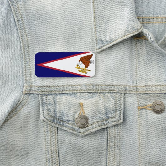 Patriotische Namensschild mit der Flagge von Ameri (Beispiel)