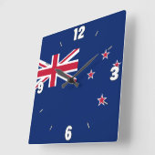 Patriotische Nationalflagge Neuseelands Quadratische Wanduhr (Winkel)