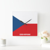 Patriotische Nationalflagge Quadratische Wanduhr (Zuhause)