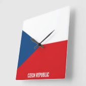 Patriotische Nationalflagge Quadratische Wanduhr (Winkel)