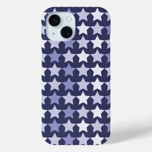 Patriotische Navy Blue Stars Case-Mate iPhone Hülle (Rückseite)