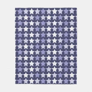 Patriotische Navy Blue Stars Fleecedecke