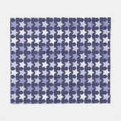 Patriotische Navy Blue Stars Fleecedecke (Vorderseite (Horizontal))