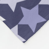 Patriotische Navy Blue Stars Fleecedecke (Ecke)