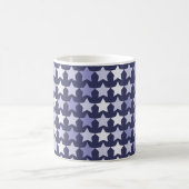 Patriotische Navy Blue Stars Kaffeetasse (Mittel)