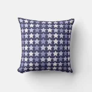 Patriotische Navy Blue Stars Kissen