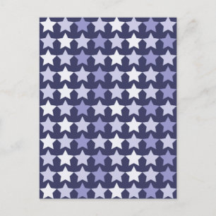 Patriotische Navy Blue Stars Postkarte