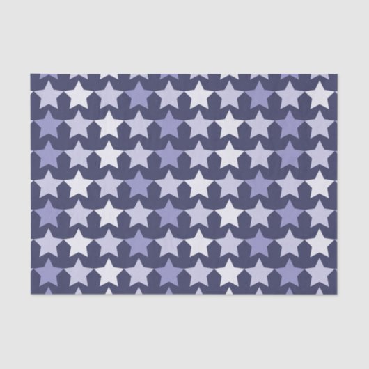 Patriotische Navy Blue Stars Seidenpapier (Vorderseite)