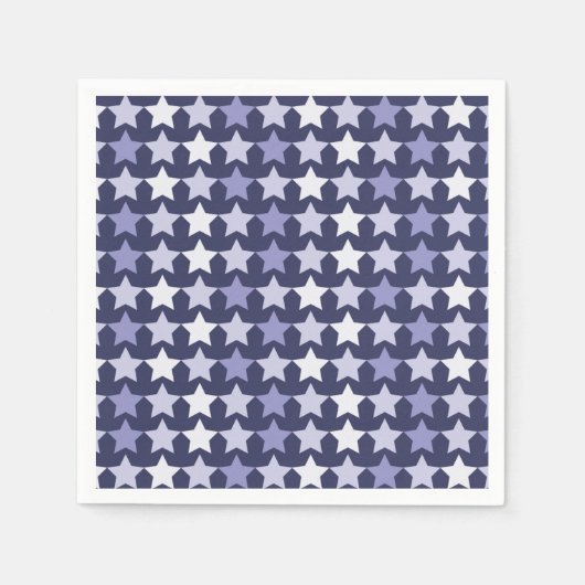 Patriotische Navy Blue Stars Serviette (Vorderseite)