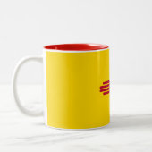 Patriotische New-Mexiko Staats-Flagge Zweifarbige Tasse (Links)