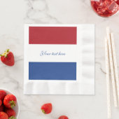 Patriotische niederländische Flagge Serviette (Beispiel)