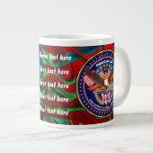 Patriotische oder Veteran Pick one View Artist Com Jumbo-Tasse (Vorderseite Rechts)