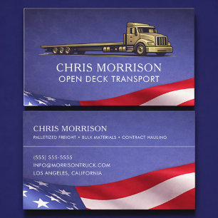 Patriotische offene Deck Transport LKW Karte