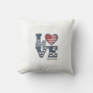 Patriotische Oma Leben Liebe Vintage-Shirt-Design_ Kissen