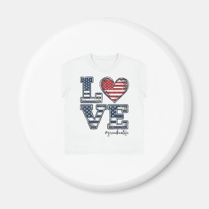 Patriotische Oma Leben Liebe Vintage-Shirt-Design_ Magnet
