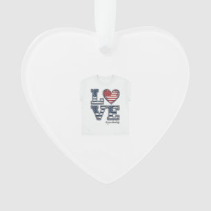 Patriotische Oma Leben Liebe Vintage-Shirt-Design_ Ornament