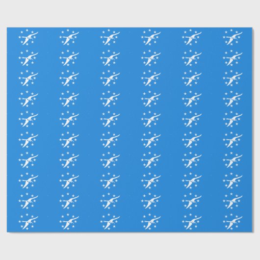 Patriotische Packpapierflagge Corpus Christi Geschenkpapier (Flach)