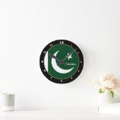Patriotische pakistanische Flagge, Pakistan Zuhaus Runde Wanduhr (Zuhause)