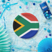 Patriotische Papierplatte mit der Flagge Südafrika Pappteller (Party)