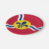 Patriotische Papierplatte mit der Flagge von St. L Pappteller (Schrägansicht)