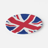 Patriotische Papierplatte mit Flagge des Vereinigt Pappteller (Schrägansicht)