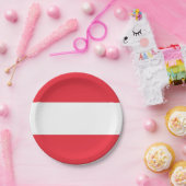 Patriotische Papierplatte mit österreichischer Fla Pappteller (Party)