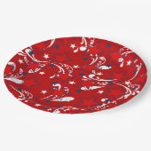 Patriotische Papierplatte Pappteller (Schrägansicht)