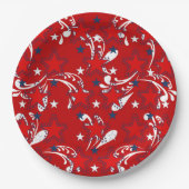 Patriotische Papierplatte Pappteller (Vorderseite)