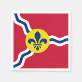 Patriotische Papierservietten, Flagge von St. Loui Serviette (Vorderseite)