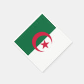 Patriotische Papierservietten mit algerischer Flag (Ecke)