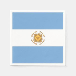 Patriotische Papierservietten mit argentinischer F