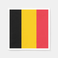 Patriotische Papierservietten mit belgischer Flagg