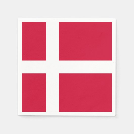 Patriotische Papierservietten mit dänischer Flagge (Vorderseite)