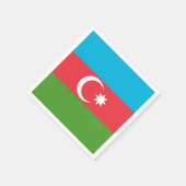 Patriotische Papierservietten mit der Flagge Aserb (Ecke)