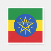 Patriotische Papierservietten mit der Flagge Äthio (Vorderseite)