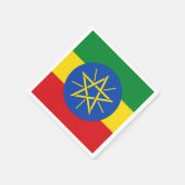 Patriotische Papierservietten mit der Flagge Äthio (Ecke)