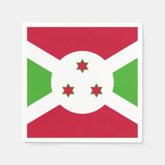 Patriotische Papierservietten mit der Flagge Burun (Vorderseite)