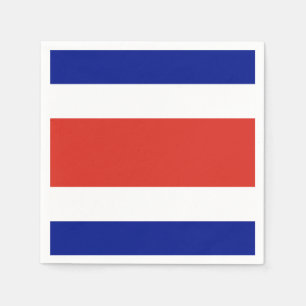 Patriotische Papierservietten mit der Flagge Costa