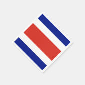 Patriotische Papierservietten mit der Flagge Costa (Ecke)