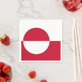 Patriotische Papierservietten mit der Flagge Grönl (Beispiel)