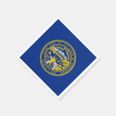 Patriotische Papierservietten mit der Flagge Nebra (Ecke)