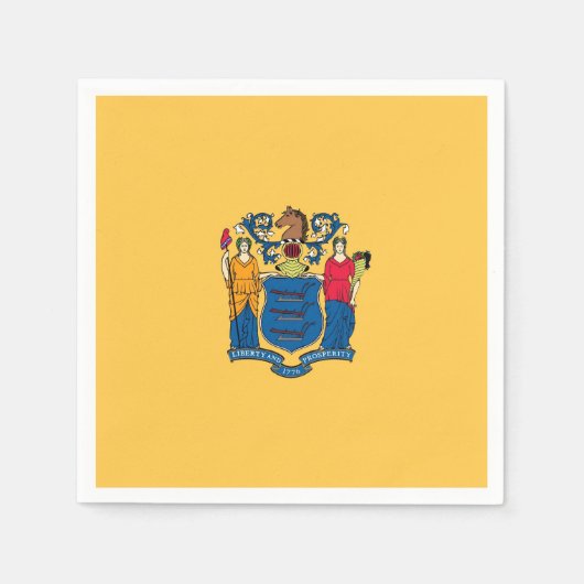 Patriotische Papierservietten mit der Flagge New J (Vorderseite)